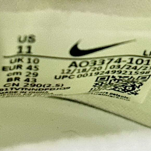 Nike Alpha Menace Elite 2 “White Wolf Grey" Men's Size 11-12 Football Cleats - Picture 8 of 10